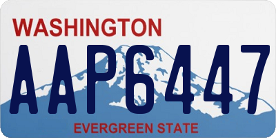 WA license plate AAP6447