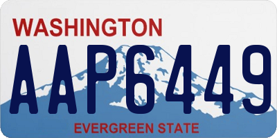 WA license plate AAP6449