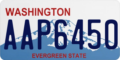 WA license plate AAP6450