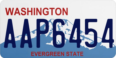 WA license plate AAP6454