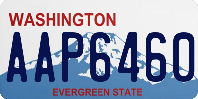 WA license plate AAP6460