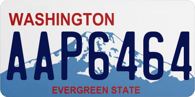 WA license plate AAP6464