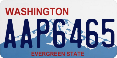 WA license plate AAP6465