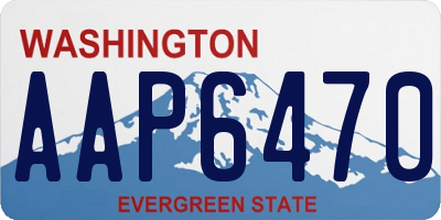 WA license plate AAP6470