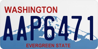 WA license plate AAP6471