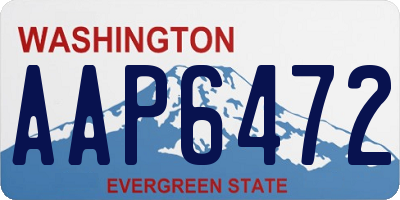 WA license plate AAP6472