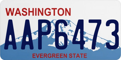 WA license plate AAP6473