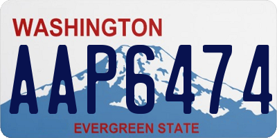 WA license plate AAP6474