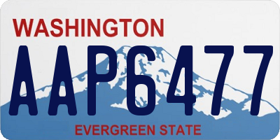 WA license plate AAP6477