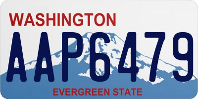 WA license plate AAP6479