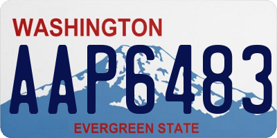 WA license plate AAP6483