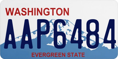 WA license plate AAP6484