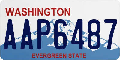 WA license plate AAP6487
