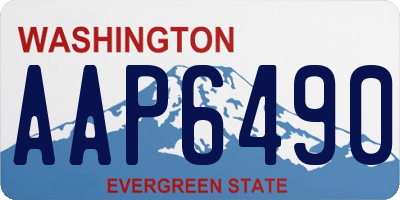 WA license plate AAP6490