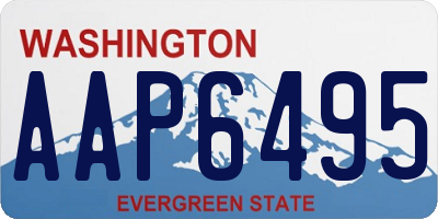WA license plate AAP6495
