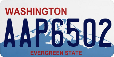 WA license plate AAP6502