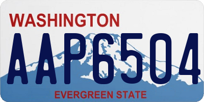 WA license plate AAP6504