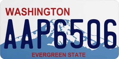 WA license plate AAP6506