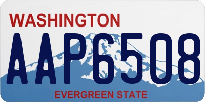 WA license plate AAP6508