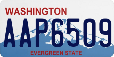 WA license plate AAP6509