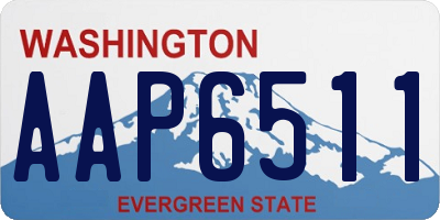 WA license plate AAP6511