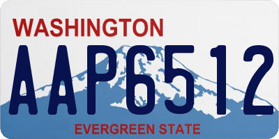 WA license plate AAP6512