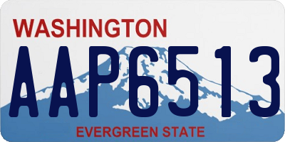 WA license plate AAP6513
