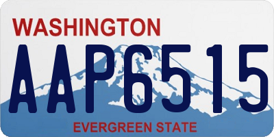 WA license plate AAP6515
