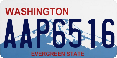 WA license plate AAP6516