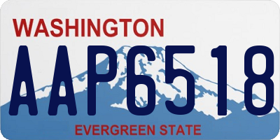 WA license plate AAP6518