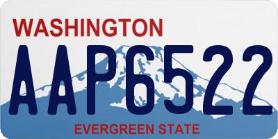 WA license plate AAP6522