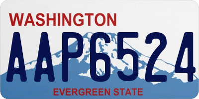 WA license plate AAP6524