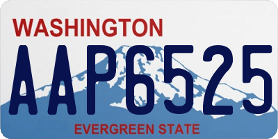 WA license plate AAP6525