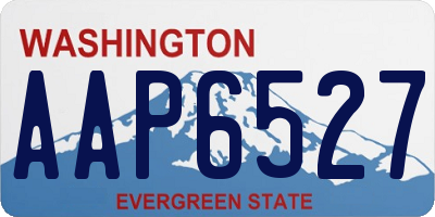 WA license plate AAP6527