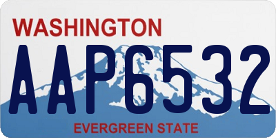 WA license plate AAP6532