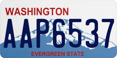 WA license plate AAP6537