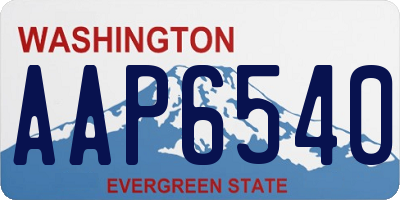 WA license plate AAP6540
