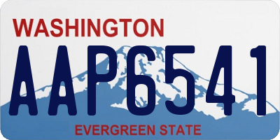 WA license plate AAP6541