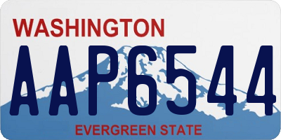 WA license plate AAP6544