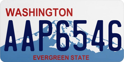 WA license plate AAP6546