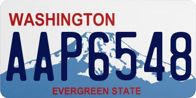 WA license plate AAP6548