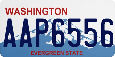 WA license plate AAP6556