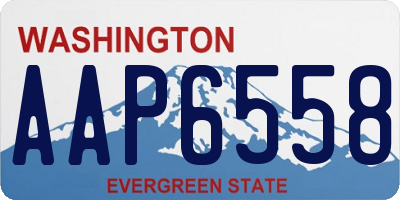 WA license plate AAP6558