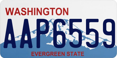 WA license plate AAP6559