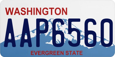 WA license plate AAP6560