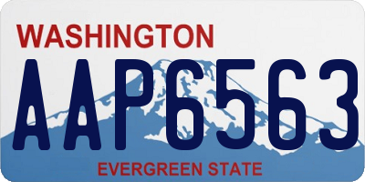 WA license plate AAP6563