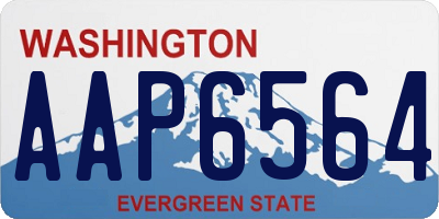 WA license plate AAP6564