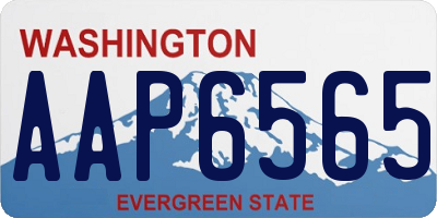WA license plate AAP6565