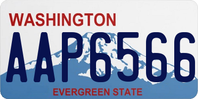 WA license plate AAP6566