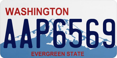 WA license plate AAP6569